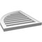 Ekena Millwork Quarter Round Top Left Surface Mount PVC Gable Vent w/ 2"W x 1-1/2"P Brickmould Frame, 20"W x 26"H GVPQL20X2602SF - alternate 5